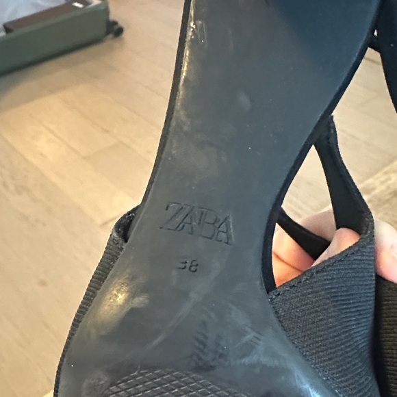 Zara | Black Slingback Heels - Picture 4 of 4